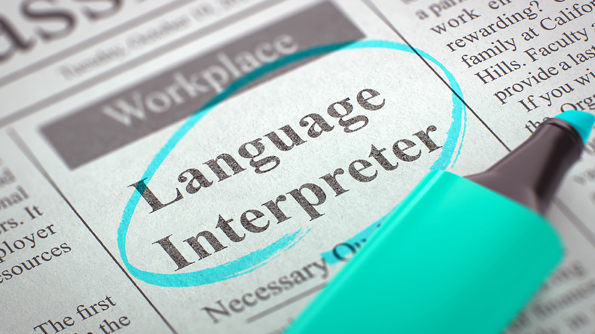 language interpreter newspaper listing