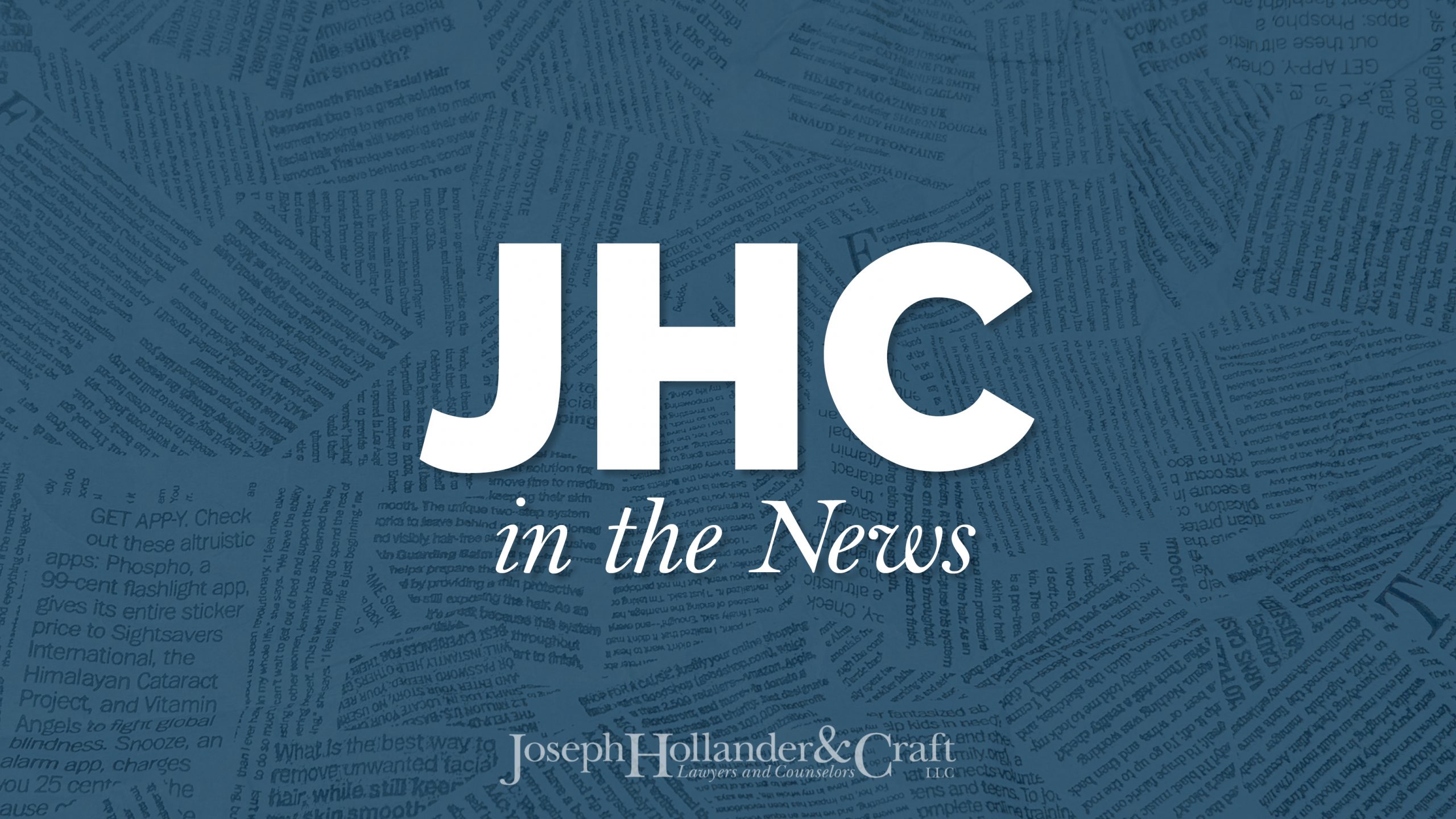 
                    JHC in the News - newspaper background