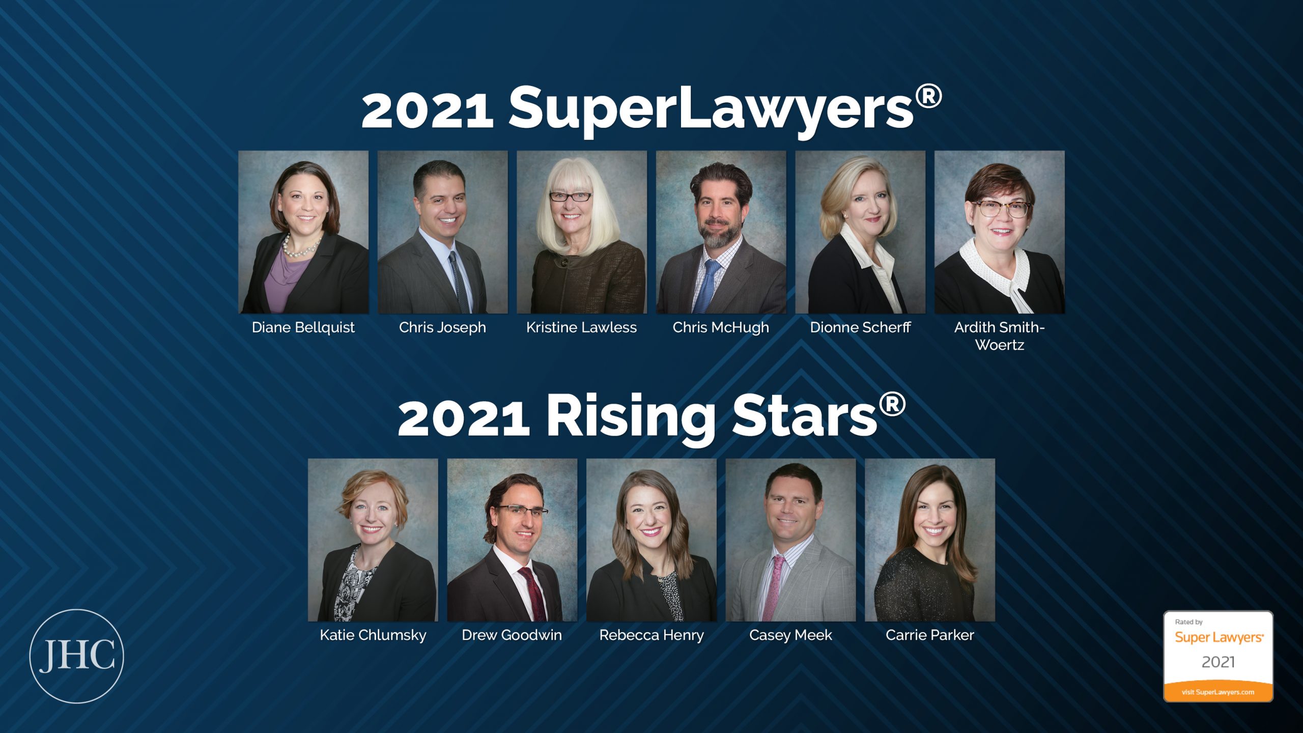 
                    11 JHC attorneys named 2021 SuperLawyers and Rising Stars